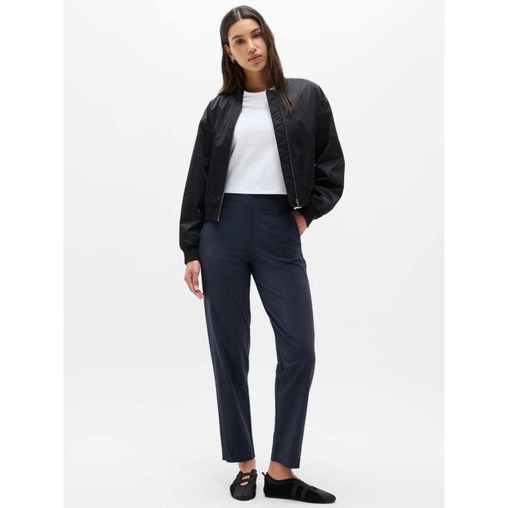 Athleta Brooklyn Mid Rise Ankle Pant Navy Travel Work Career Size 4